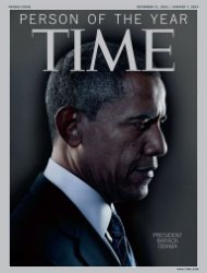 Capa da revista Time mostra a escolha do presidente americano, Barack Obama, como a personalidade do ano de 2012